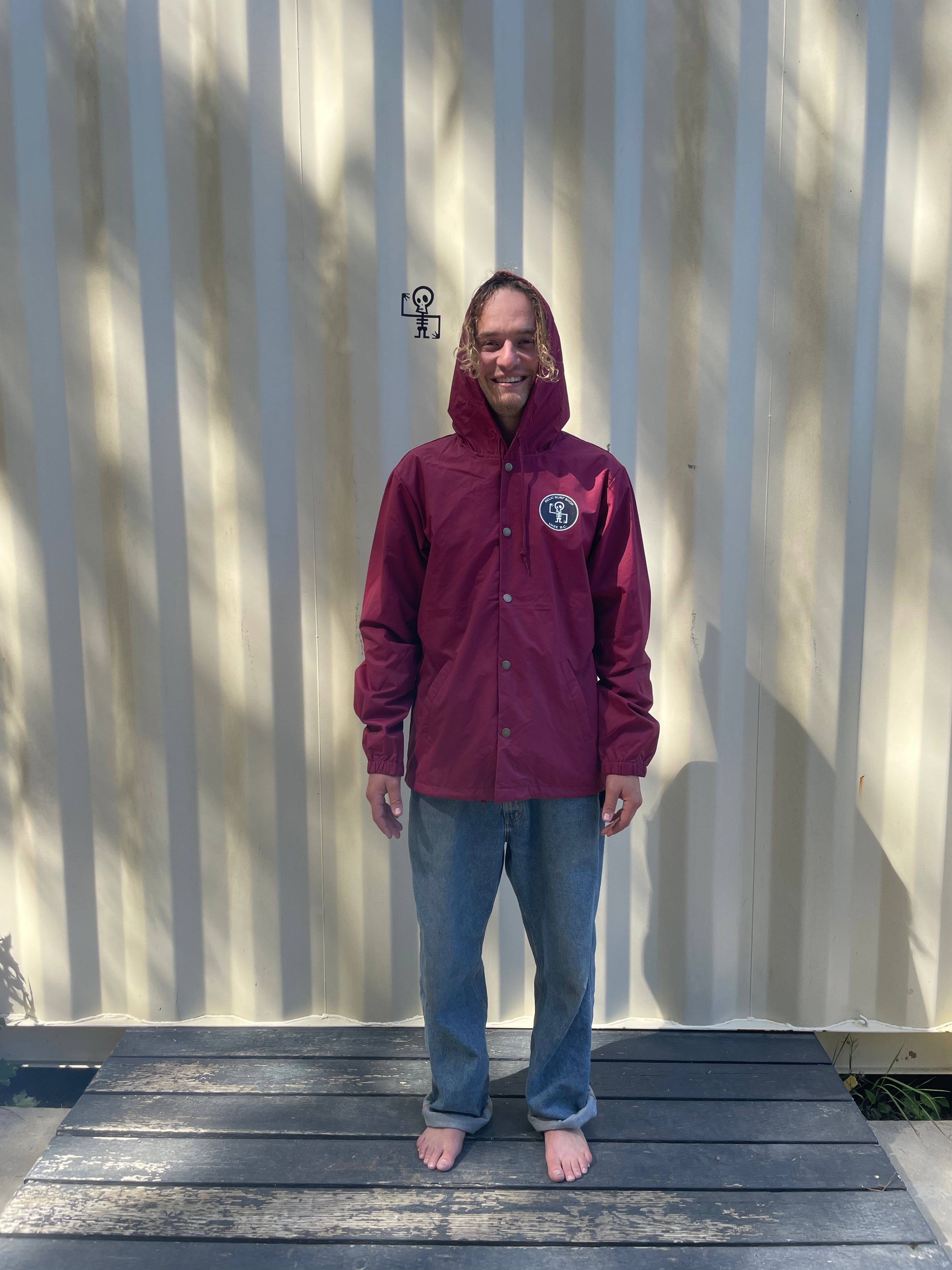 Relic Skele Patch Hooded Coach Jacket