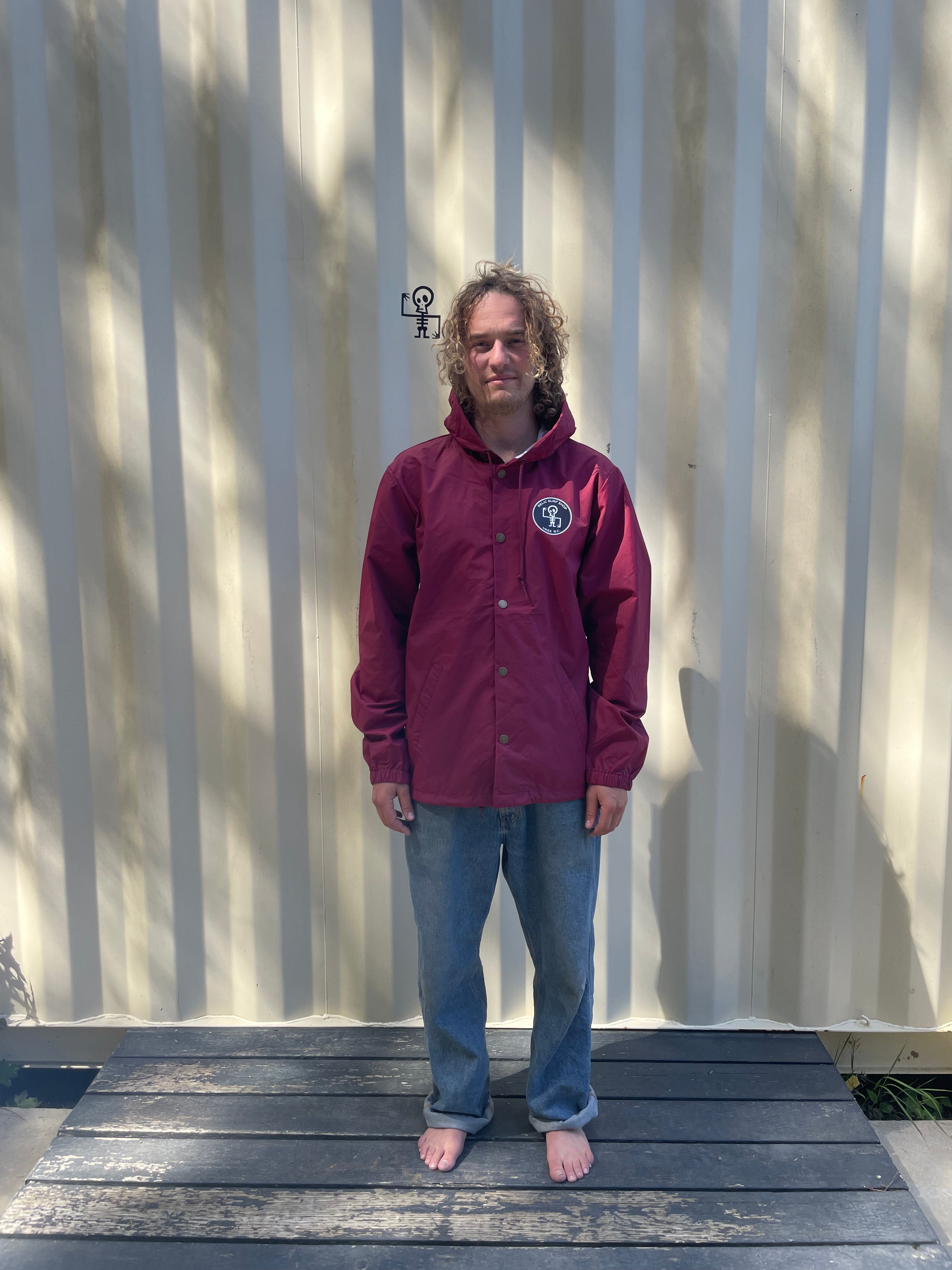 Relic Skele Patch Hooded Coach Jacket