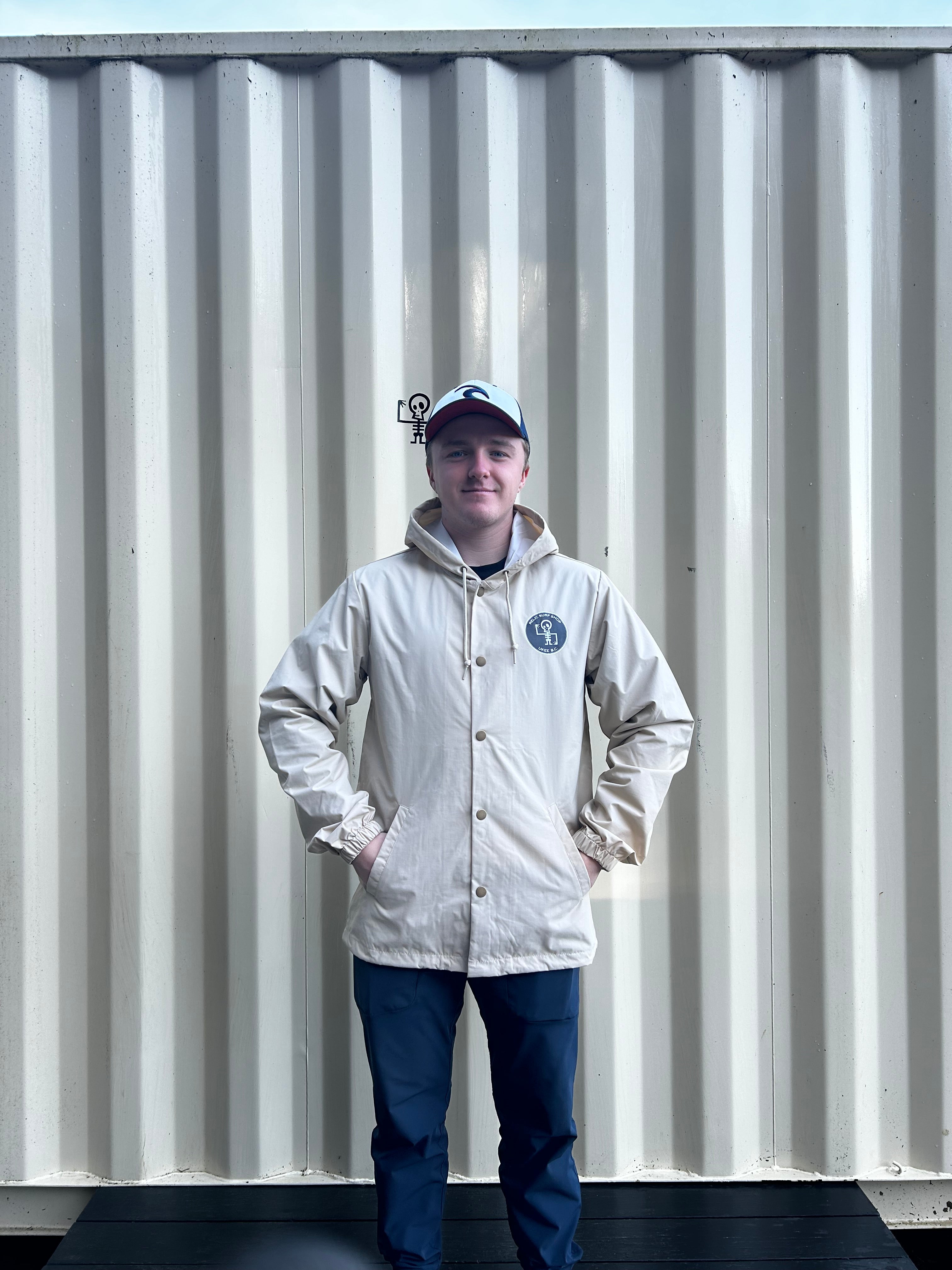 Relic Skele Patch Hooded Coach Jacket