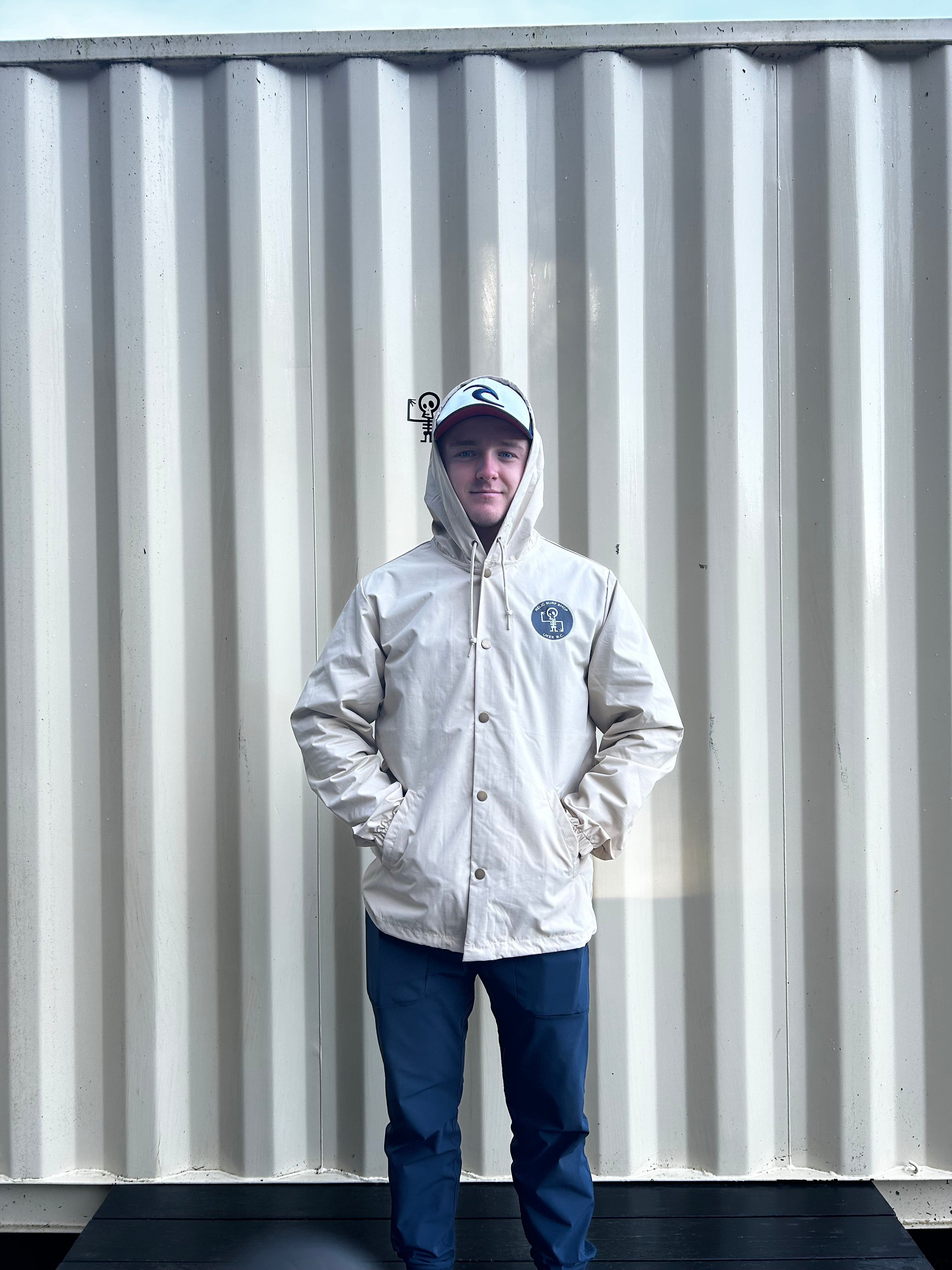 Relic Skele Patch Hooded Coach Jacket