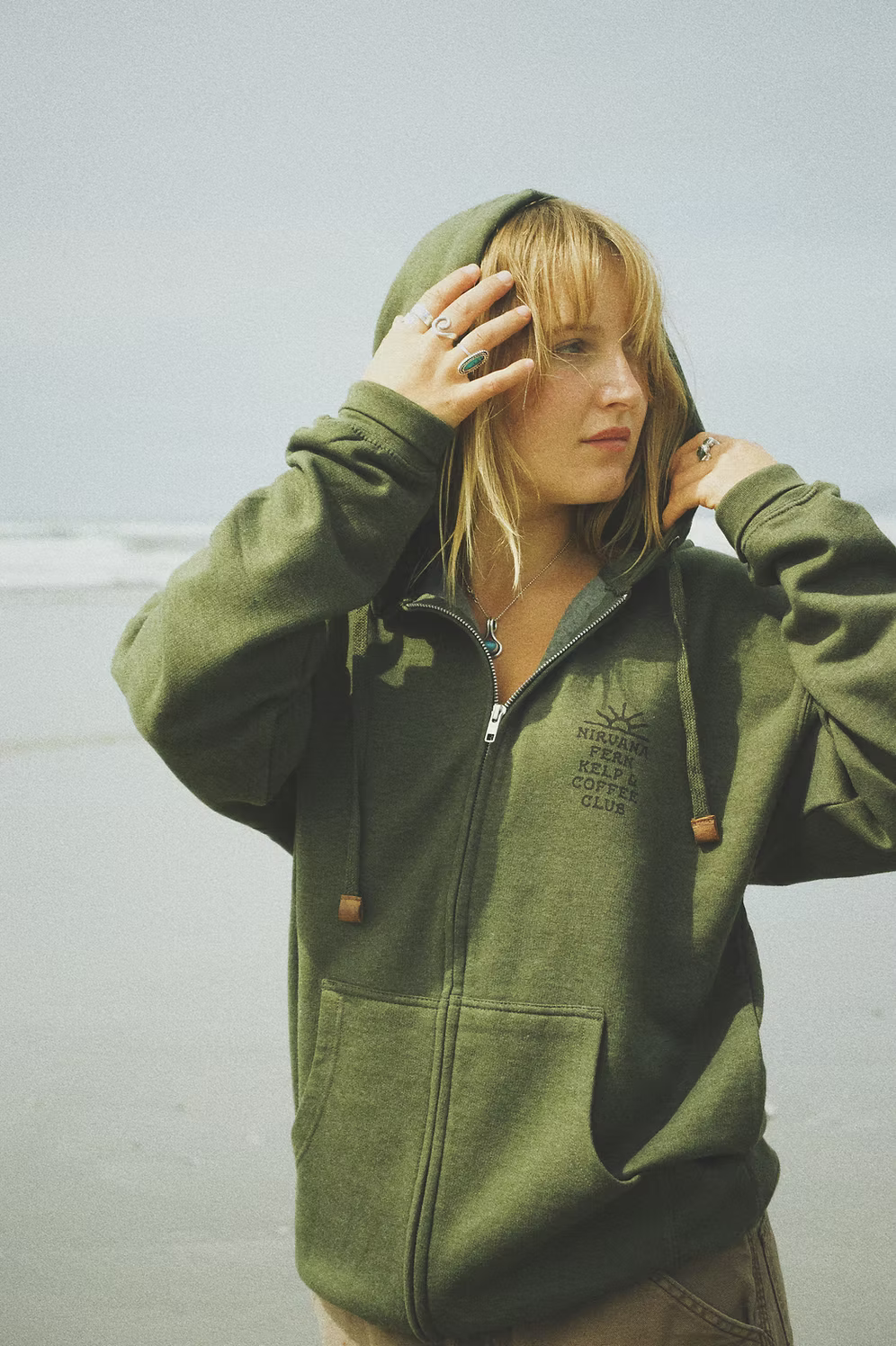 Nirvana Fern Coffee Club Zip Hoodie