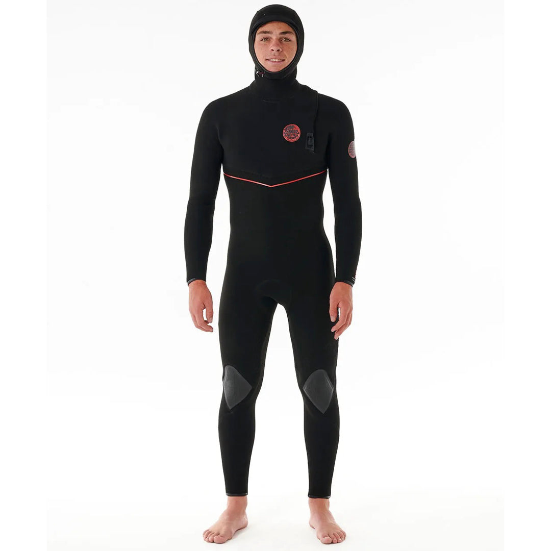 Ripcurl E7 Flashbomb Fusion Men Hooded Zip Free Wetsuit 5/4mm